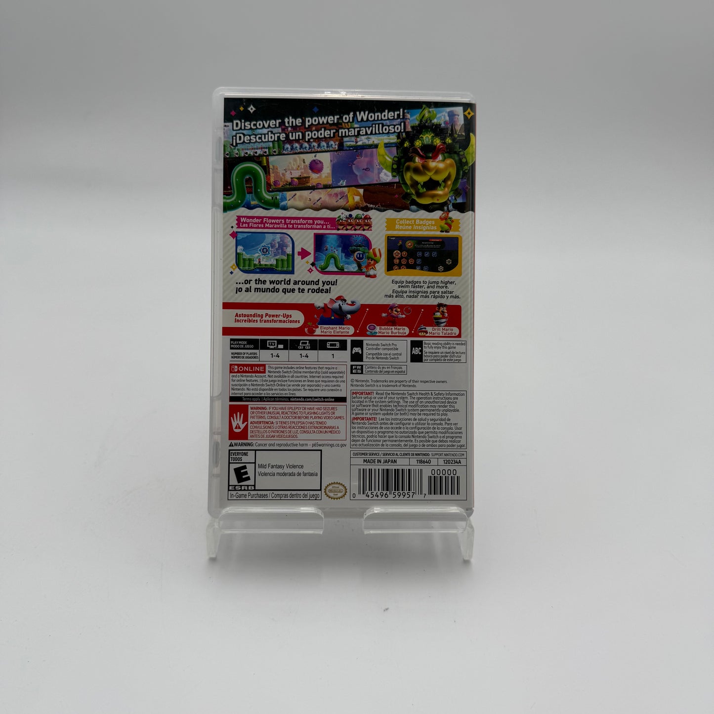 Nintendo Switch Super Mario Bros. Wonder Video Game - Used with Box