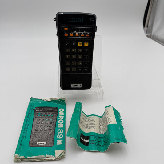 OMRON Vintage 1975 88M Calculator Green - Tested Working