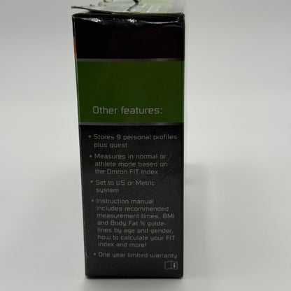 Omron Fat Loss Monitor - New Open Box - Black - Free Shipping & Returns