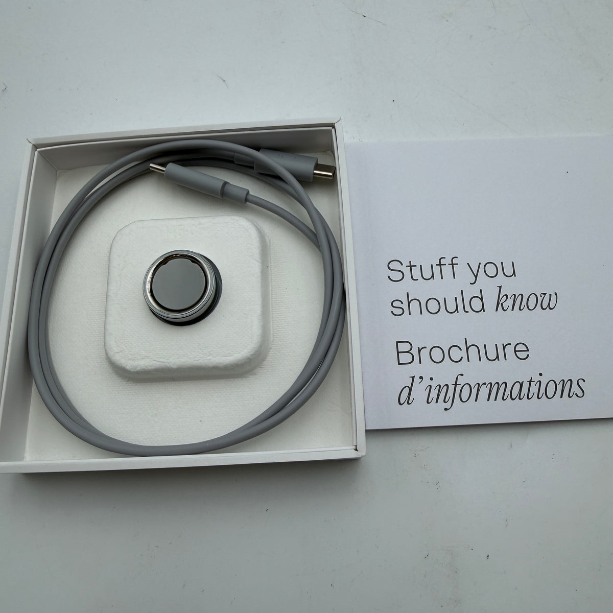 Oura Ring 4 - 2024 Smart Ring, Silver, Size 7