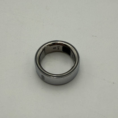 Oura Ring 4 Size 8 Smart Ring Silver Used - A