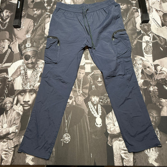 Pacsun Nylon Drawsting Cargo Pants Navy Blue sz XL