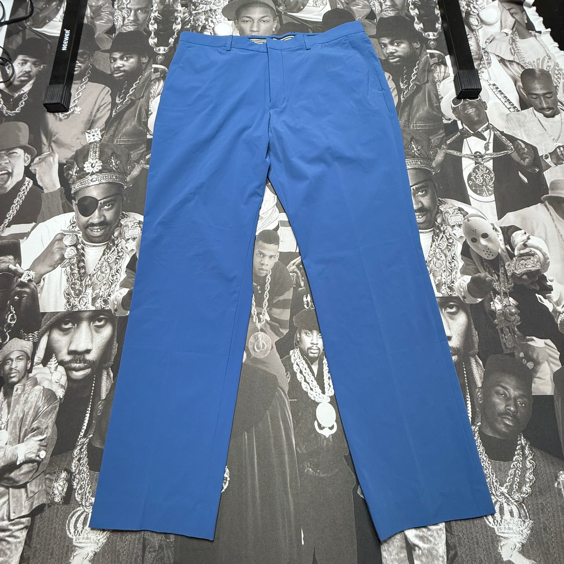 Perry Ellis Slim Fit Stretch Dress Pants Copen Blue Size XL SYG Naples Perry Ellis Slim Fit Stretch Dress Pants Copen Blue Size XL SYG Naples