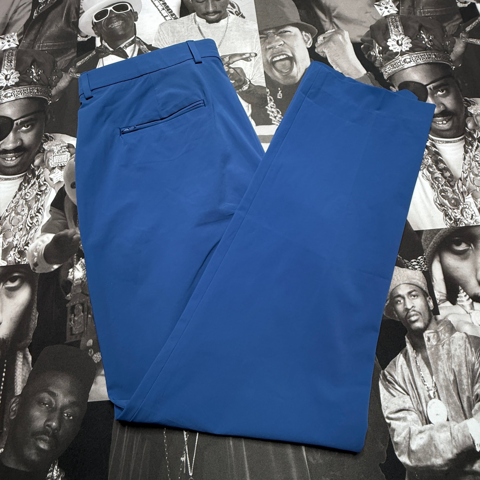 Perry Ellis Slim Fit Stretch Dress Pants Copen Blue Size XL SYG Naples Perry Ellis Slim Fit Stretch Dress Pants Copen Blue Size XL SYG Naples