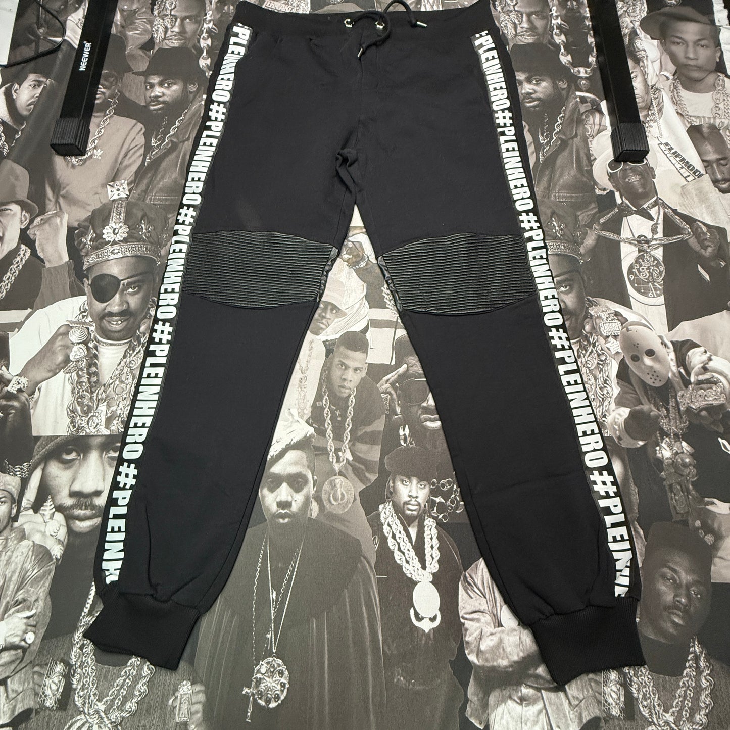 Phillip Plein Plein Hero Black Joggers Sz XXXL