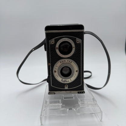Pho-Tak Reflex Twin Lens Reflex I Camera 50s Black Used