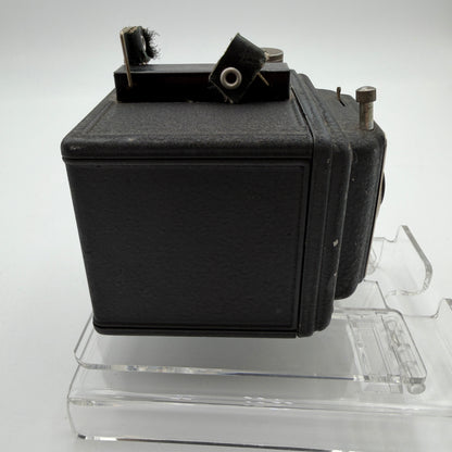 Pho-Tak Vintage Traveler 120 Roll Film Metal Box Camera Plus Extras!