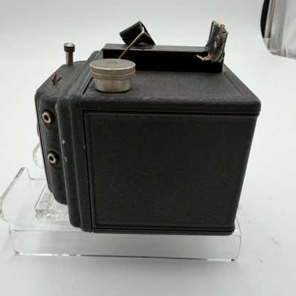 Pho-Tak Vintage Traveler 120 Roll Film Metal Box Camera Plus Extras!
