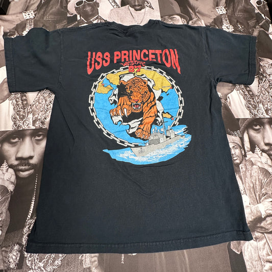 Vintage 2007 US Navy USS Princeton CG59 WestPac 2007 T Shirt Black Medium