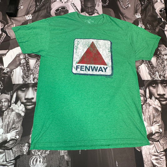 Retro ChowdaHeadz Distressed Boston Fenway Sign Men's T Shirt Green Large