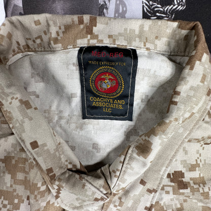 Vintage Official US Marine Desert MarPat Shirt Camo Medium