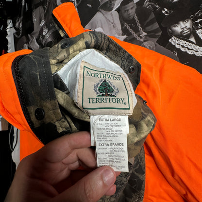 Northwest Territory Blaze Orange Bushmaster Mossy Oak Reversible Jacket XL Parka