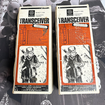 NEW in Box Vintage 1976 Fanon Model T-700 Transceiver 6 Channels 2 Watts Pair (set of 2)