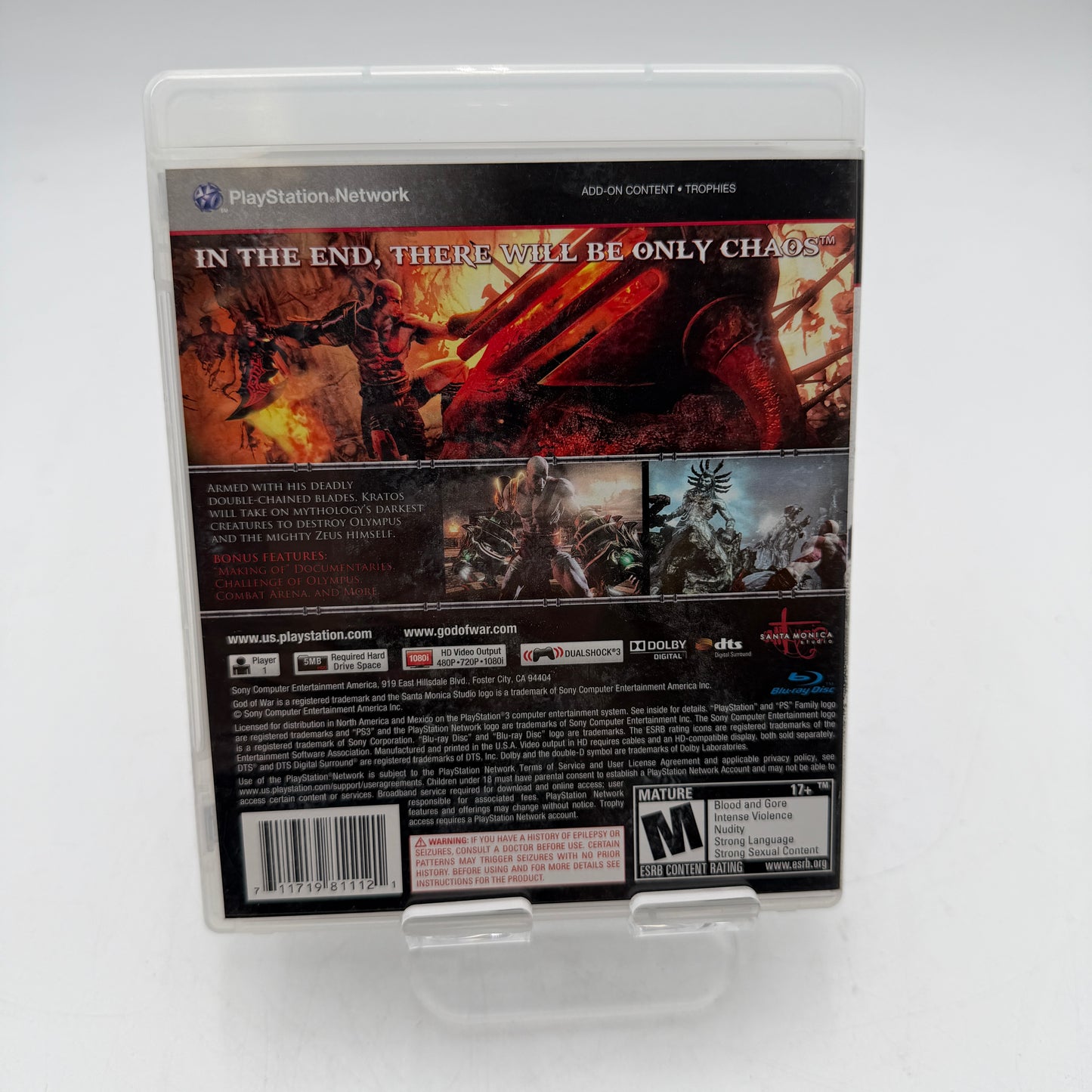 PlayStation 3 God of War III CIB PS3