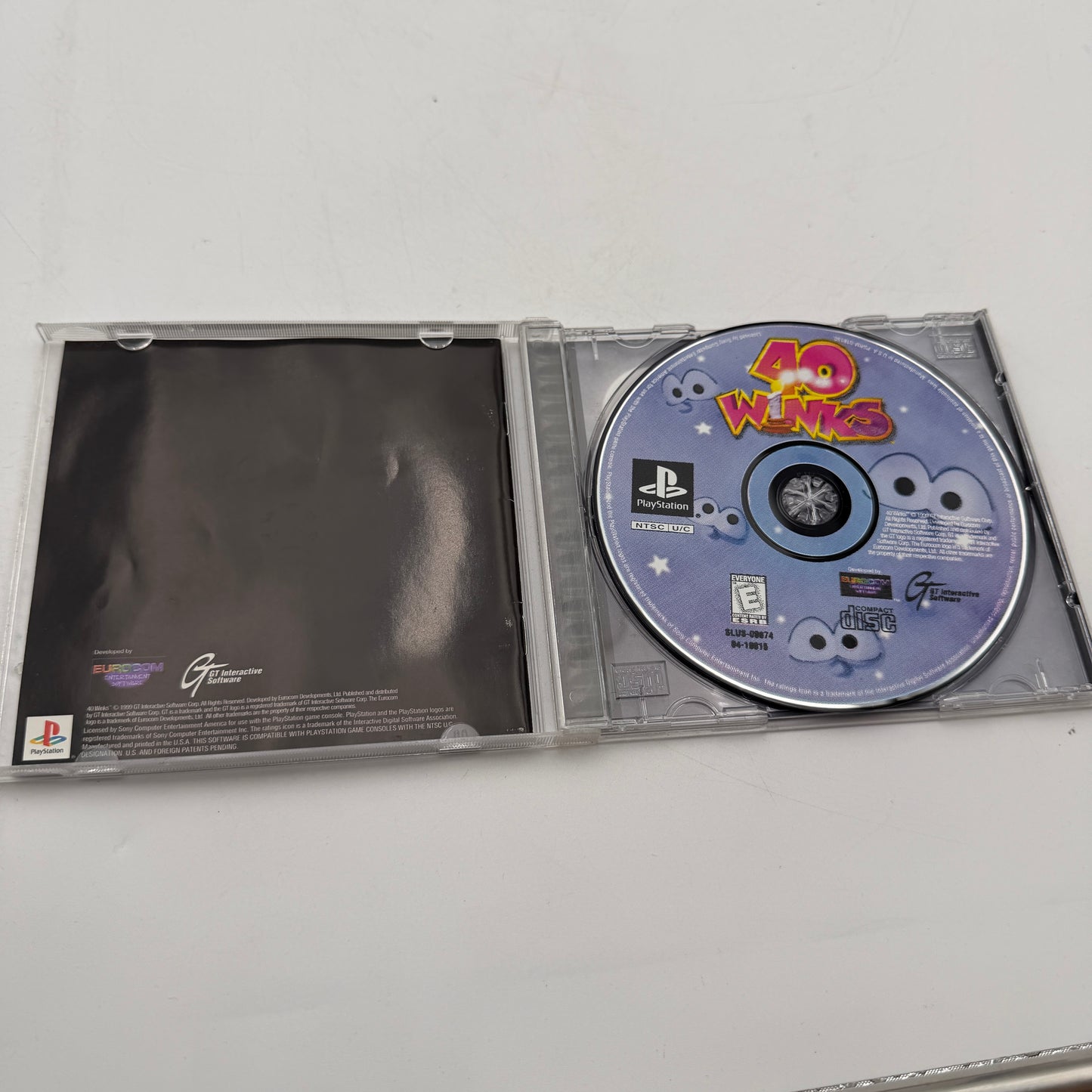 PlayStation 40 Winks PS1  Video Game CIB