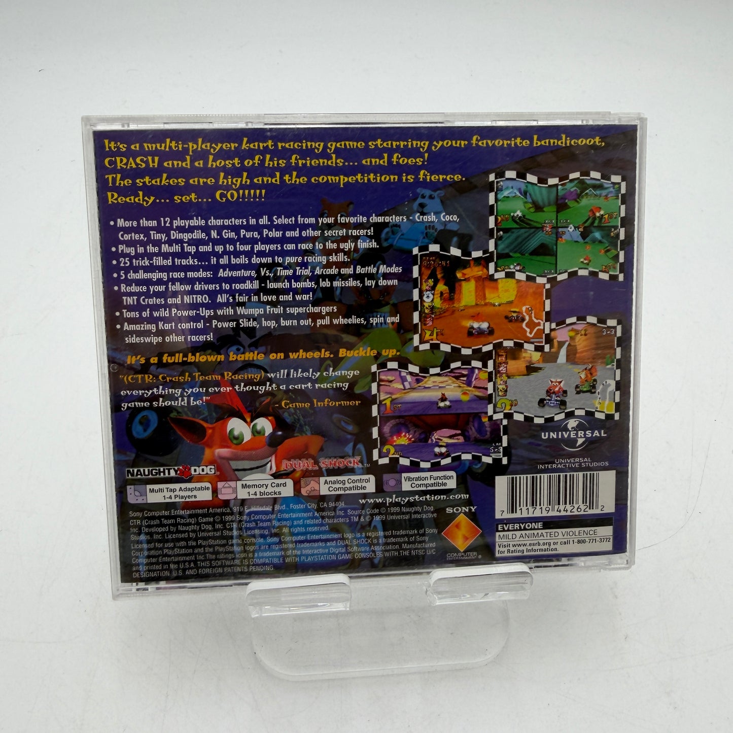 PlayStation CTR Crash Team Racing w/ Case Manual & Inserts PS1