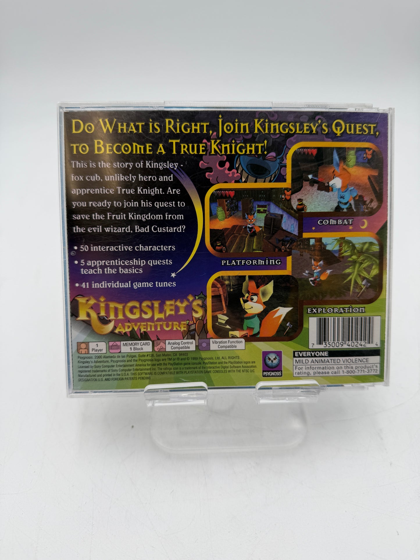 PlayStation Kingsley's Adventures PS1 CIB Video Game