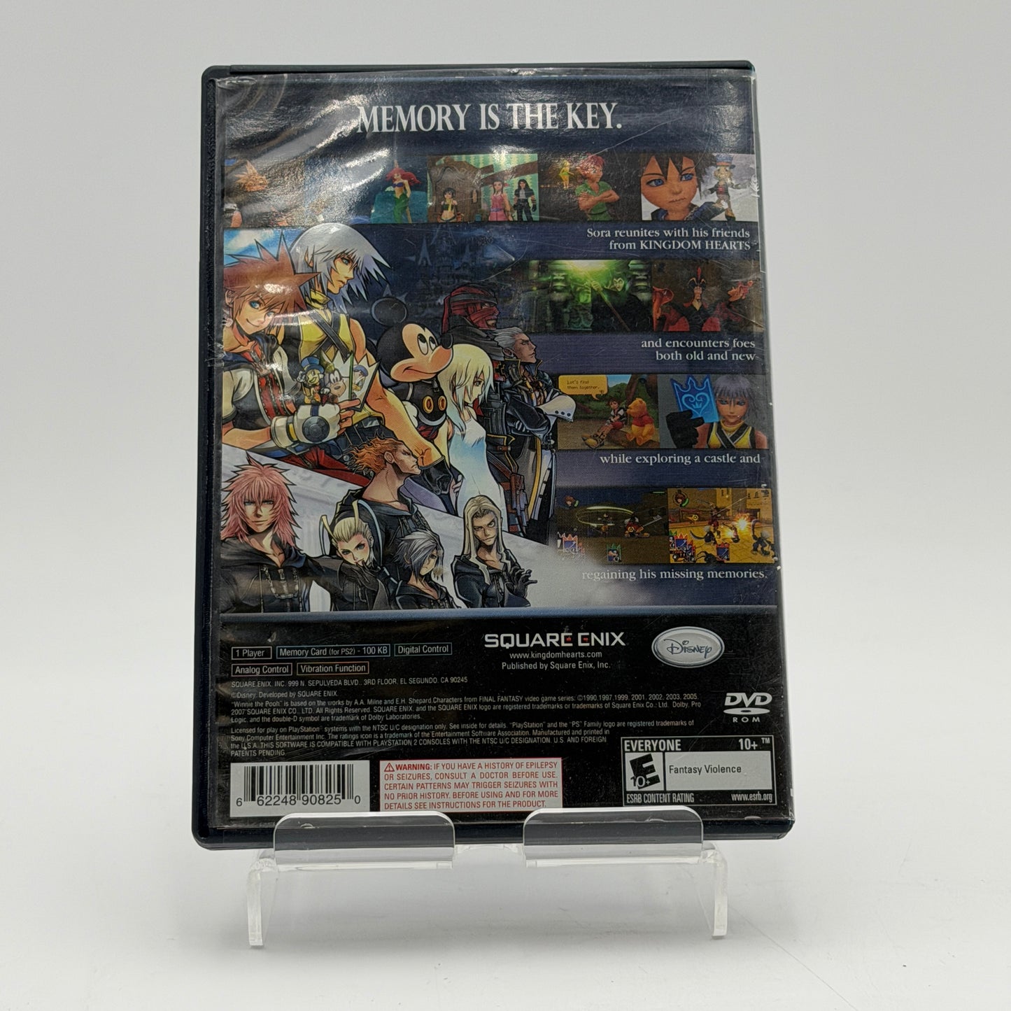 Playstation 2 Kingdom Hearts RE Chain of Memories Used With Box
