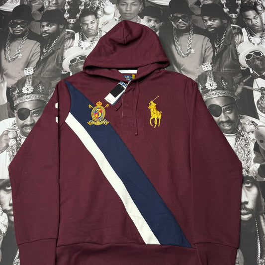 NWT Polo Ralph Lauren Big Pony Fleece Rugby Hoodie Small