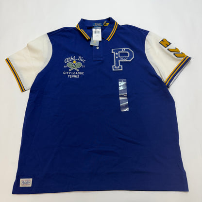 Polo Ralph Lauren City League Tennis Polo Shirt Men's XL Royal Blue NWT