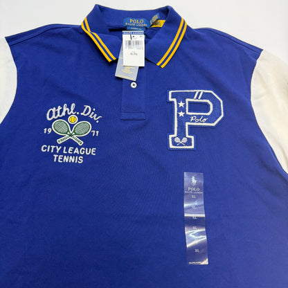 Polo Ralph Lauren City League Tennis Polo Shirt Men's XL Royal Blue NWT