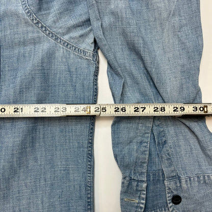 Vintage Polo Ralph Lauren RLYC Yacht Club Flag Men's Denim Chambray Shirt XL