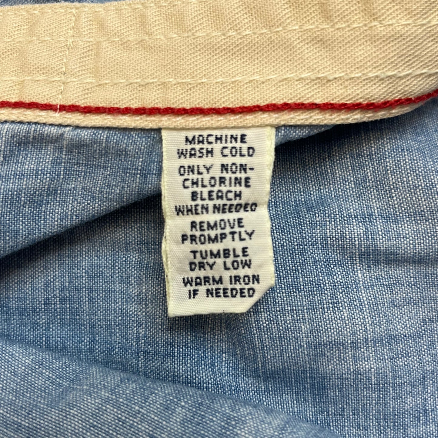 Vintage Polo Ralph Lauren RLYC Yacht Club Flag Men's Denim Chambray Shirt XL