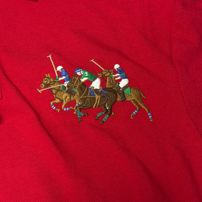 NWT Polo Ralph Lauren Custom Slim Fit Triple-Pony Polo Shirt Size Large