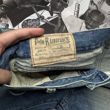 Polo Ralph Lauren Distressed 10" Cut Off Shorts SZ 36