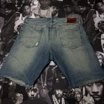 Polo Ralph Lauren Distressed 10" Cut Off Shorts SZ 36