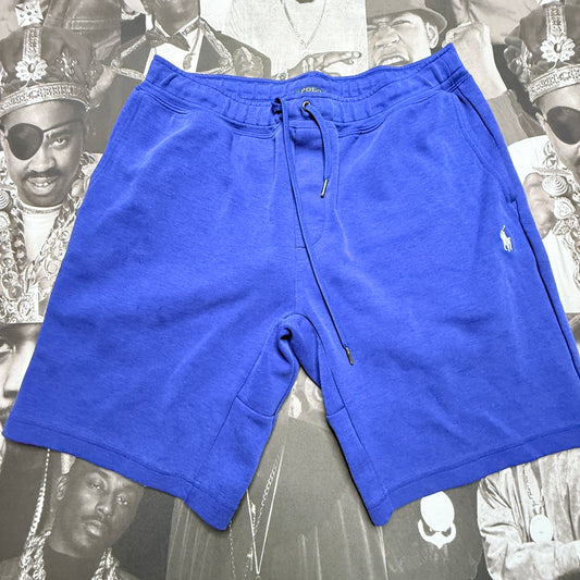 Polo Ralph Lauren Double Knit Jogger Shorts Blue Size Medium