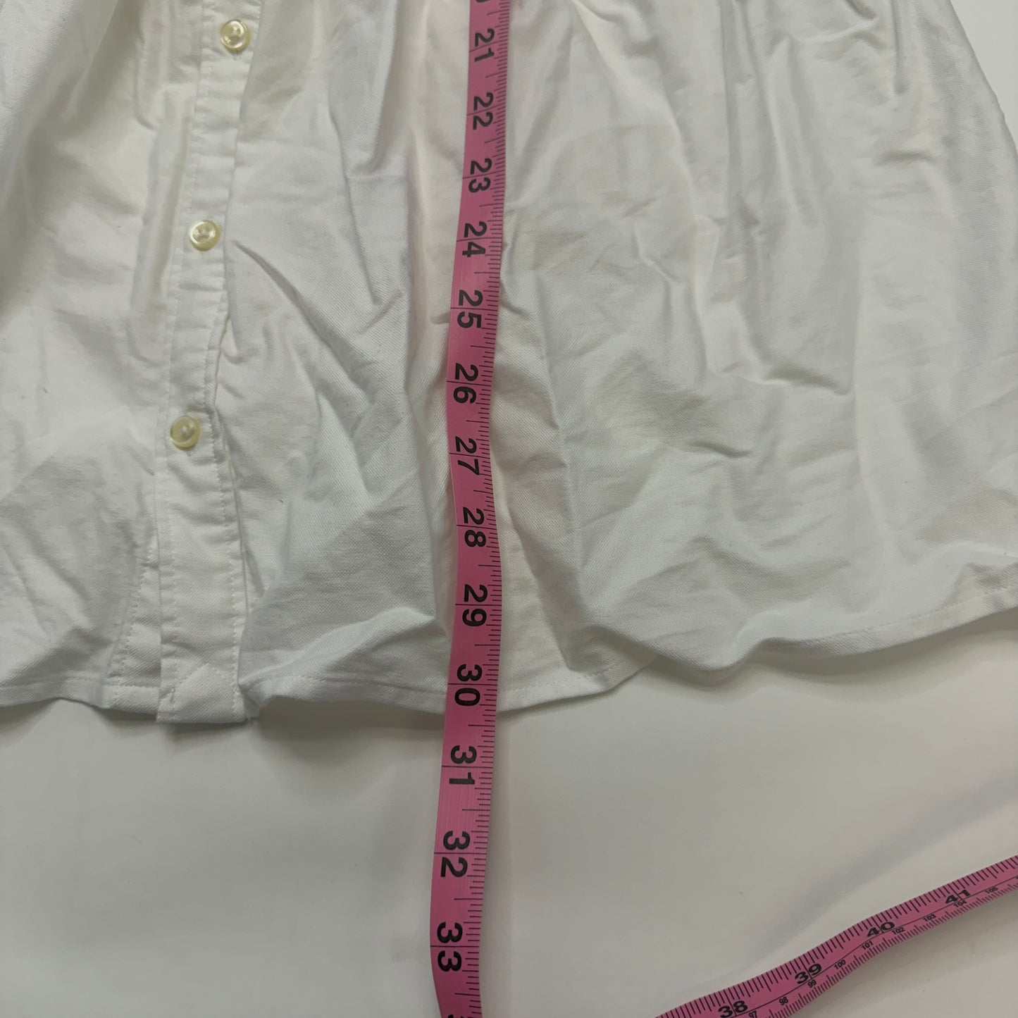 Polo Ralph Lauren Girls White Oxford Shirtdress, Sleeveless Belted Dress, Size 12