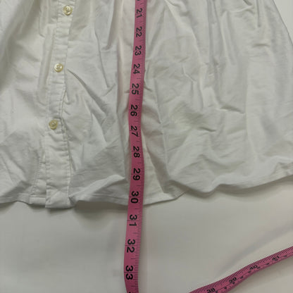 Polo Ralph Lauren Girls White Oxford Shirtdress, Sleeveless Belted Dress, Size 12