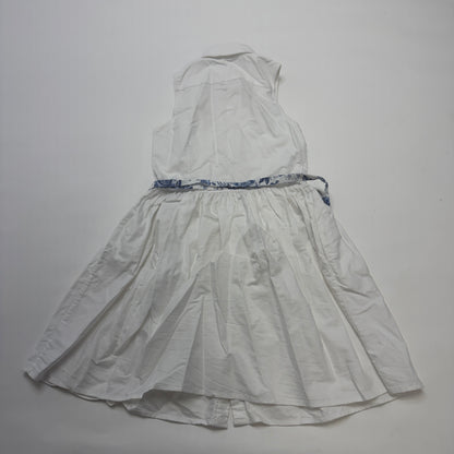 Polo Ralph Lauren Girls White Oxford Shirtdress, Sleeveless Belted Dress, Size 12