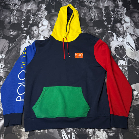 Polo Ralph Lauren Hi Tech Color Block Hoodie sz Large