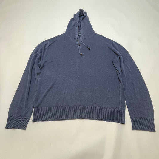 Vintage Polo Ralph Lauren Indigo Linen Pullover Hoodie Large