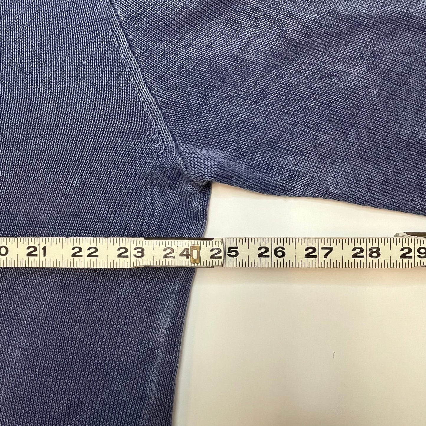 Vintage Polo Ralph Lauren Indigo Linen Pullover Hoodie Large