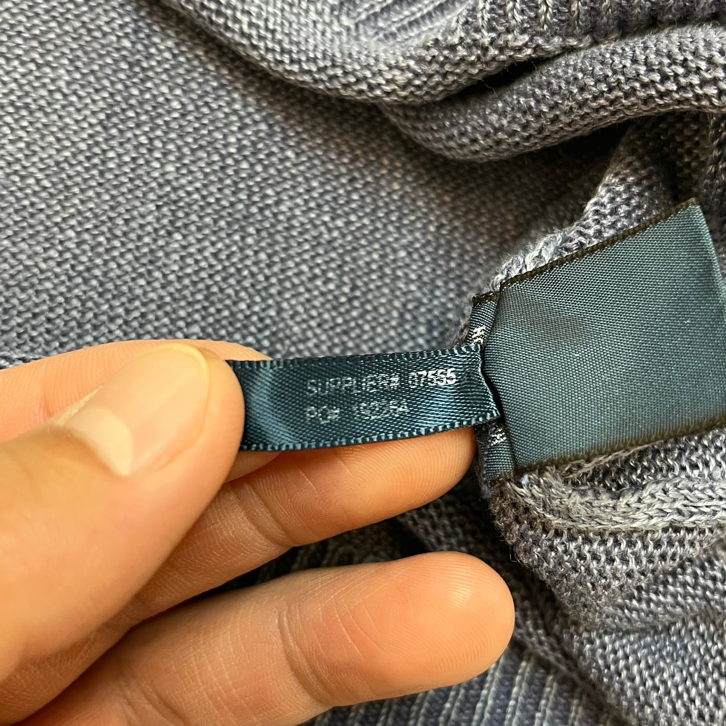 Vintage Polo Ralph Lauren Indigo Linen Pullover Hoodie Large