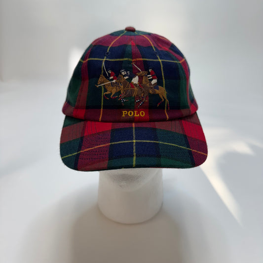 Polo Ralph Lauren Men's Triple-Pony Plaid Flannel Ball Cap Multi-Colored
