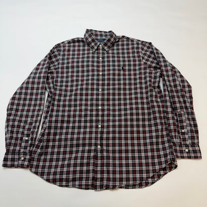 Polo Ralph Lauren Vintage Men's Button-Down Shirt XL Classic Fit Plaid Tartan