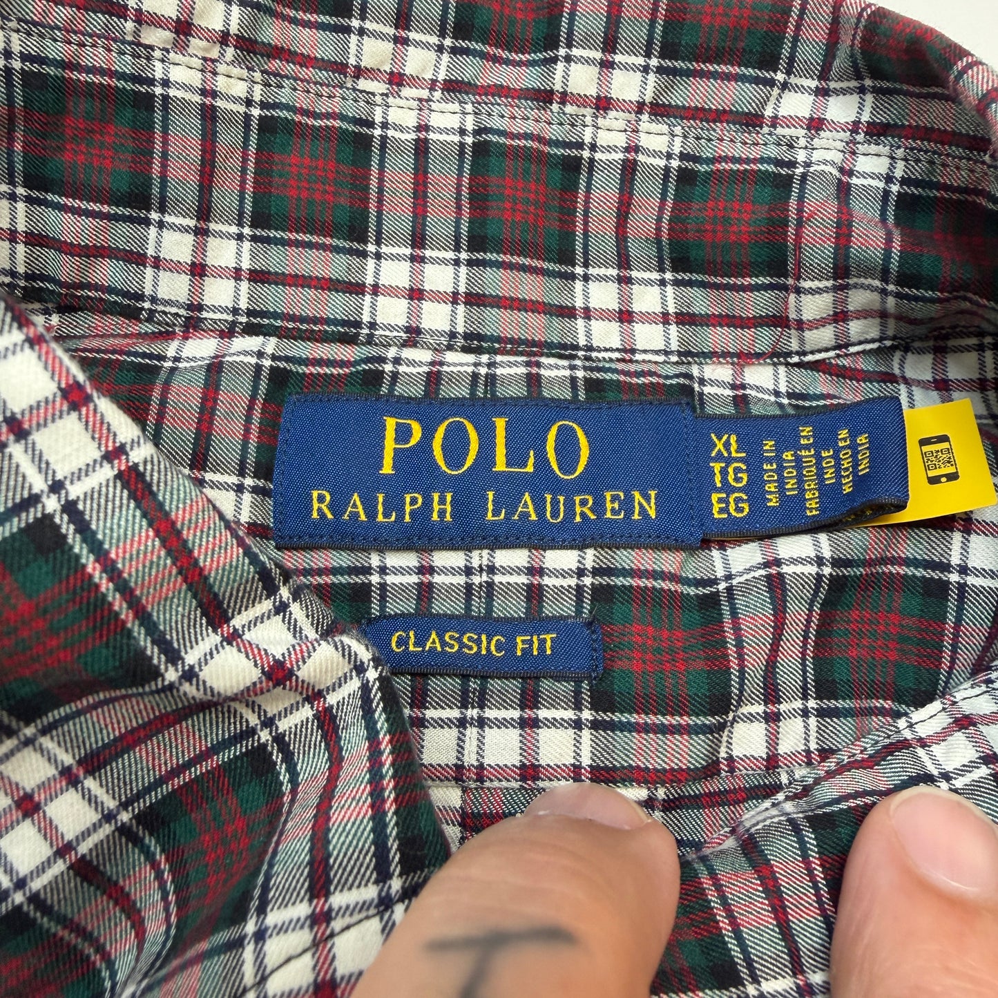 Polo Ralph Lauren Vintage Men's Button-Down Shirt XL Classic Fit Plaid Tartan