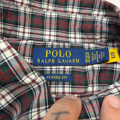 Polo Ralph Lauren Vintage Men's Button-Down Shirt XL Classic Fit Plaid Tartan