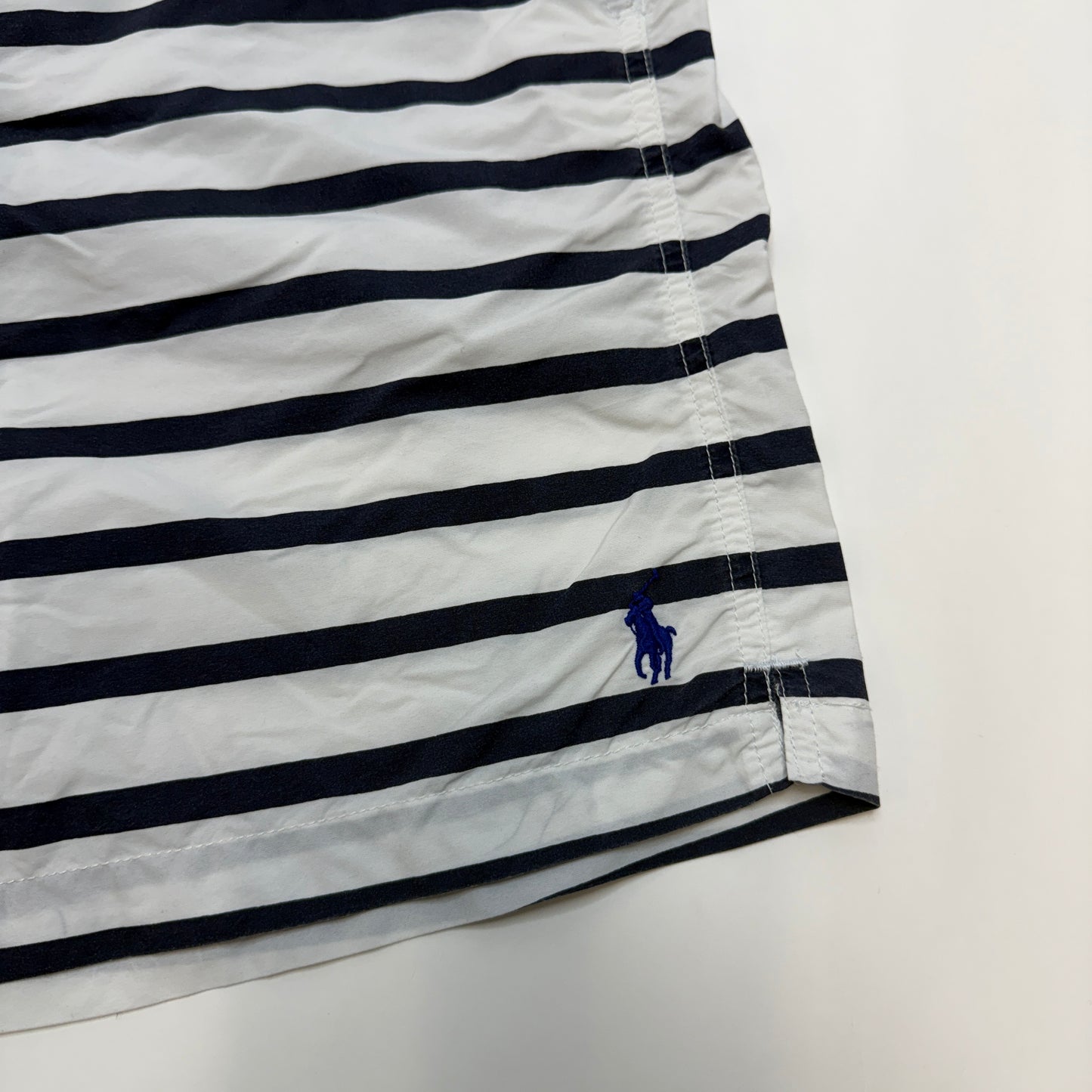 Polo Ralph Lauren Men's Swim Trunks Blue White Navy Striped Nautical