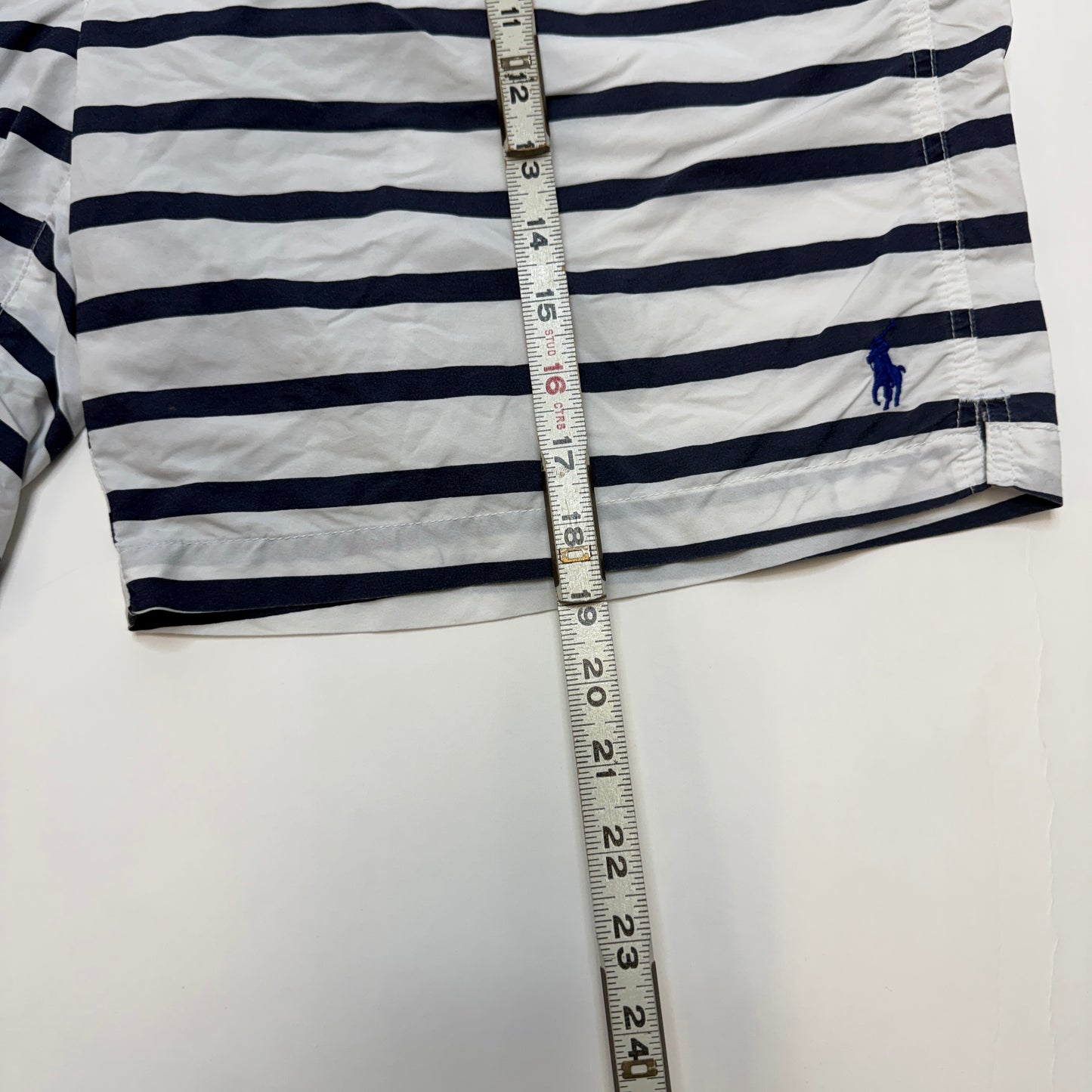 Polo Ralph Lauren Men's Swim Trunks Blue White Navy Striped Nautical