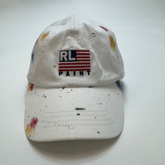 Polo Ralph Lauren Paint-Splatter Twill Ball Cap White 197078794754