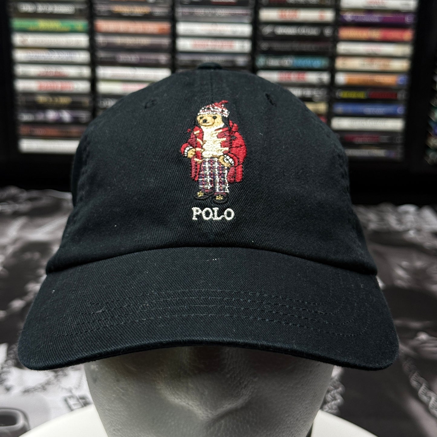 NWT Polo Ralph Lauren Polo Bear Twill Ball Cap Black