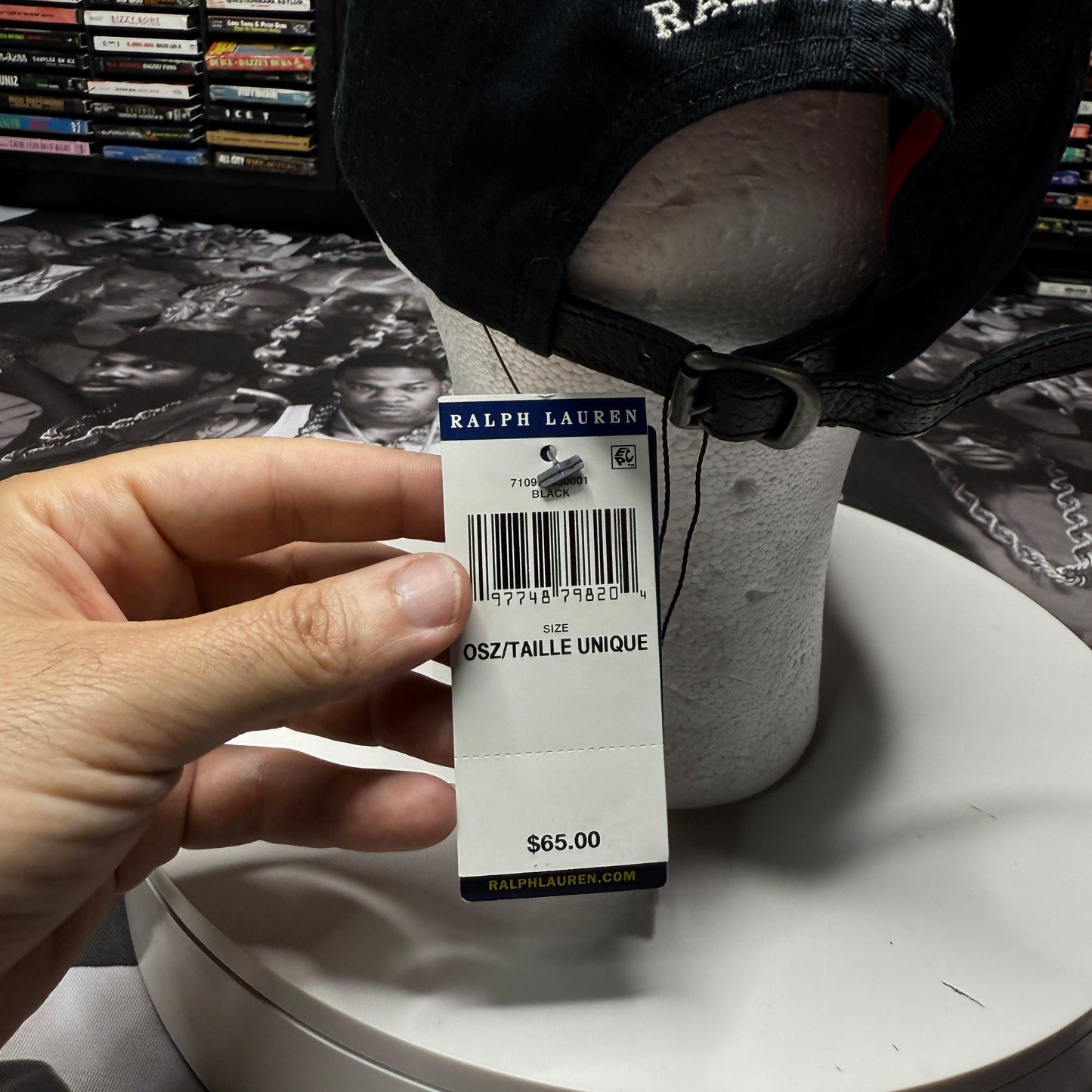 NWT Polo Ralph Lauren Polo Bear Twill Ball Cap Black