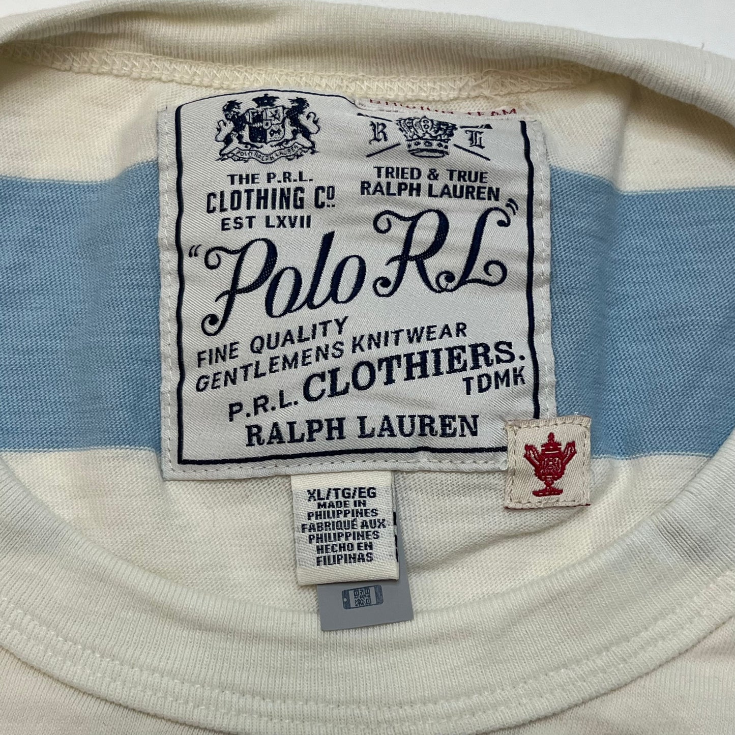 Polo Ralph Lauren RLPC Men's Short Sleeve Crest Shirt XL Blue White READ