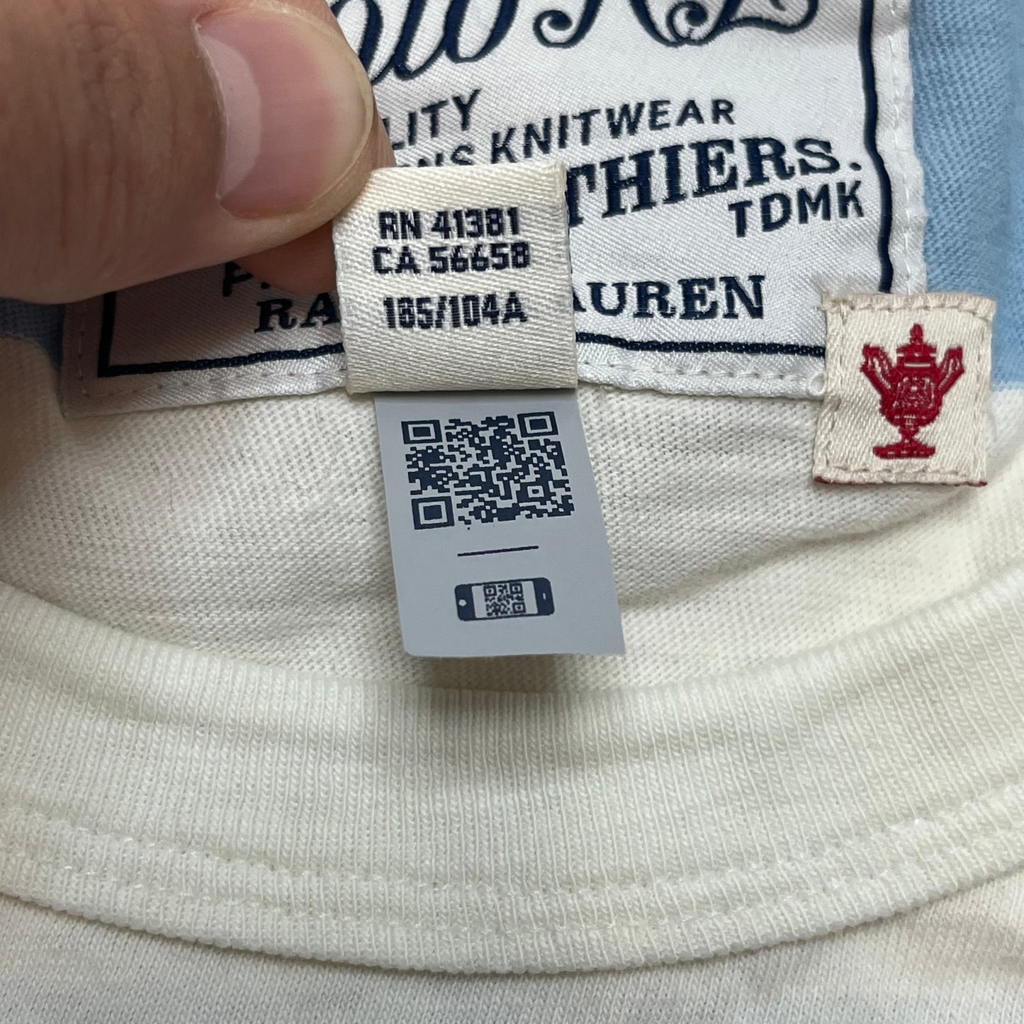 Polo Ralph Lauren RLPC Men's Short Sleeve Crest Shirt XL Blue White READ