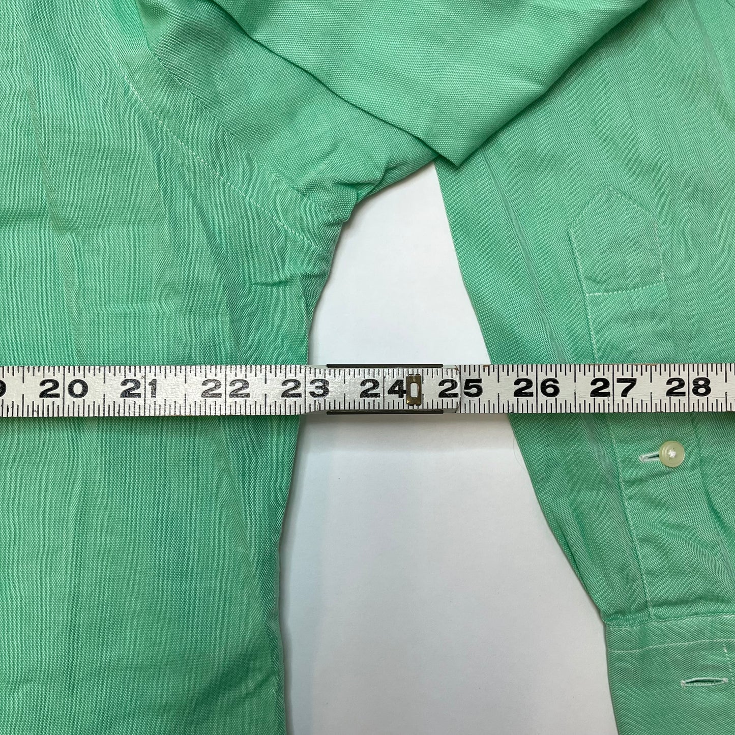 Polo Ralph Lauren Slim Fit Chambray Oxford Men's Shirt XL Green Used